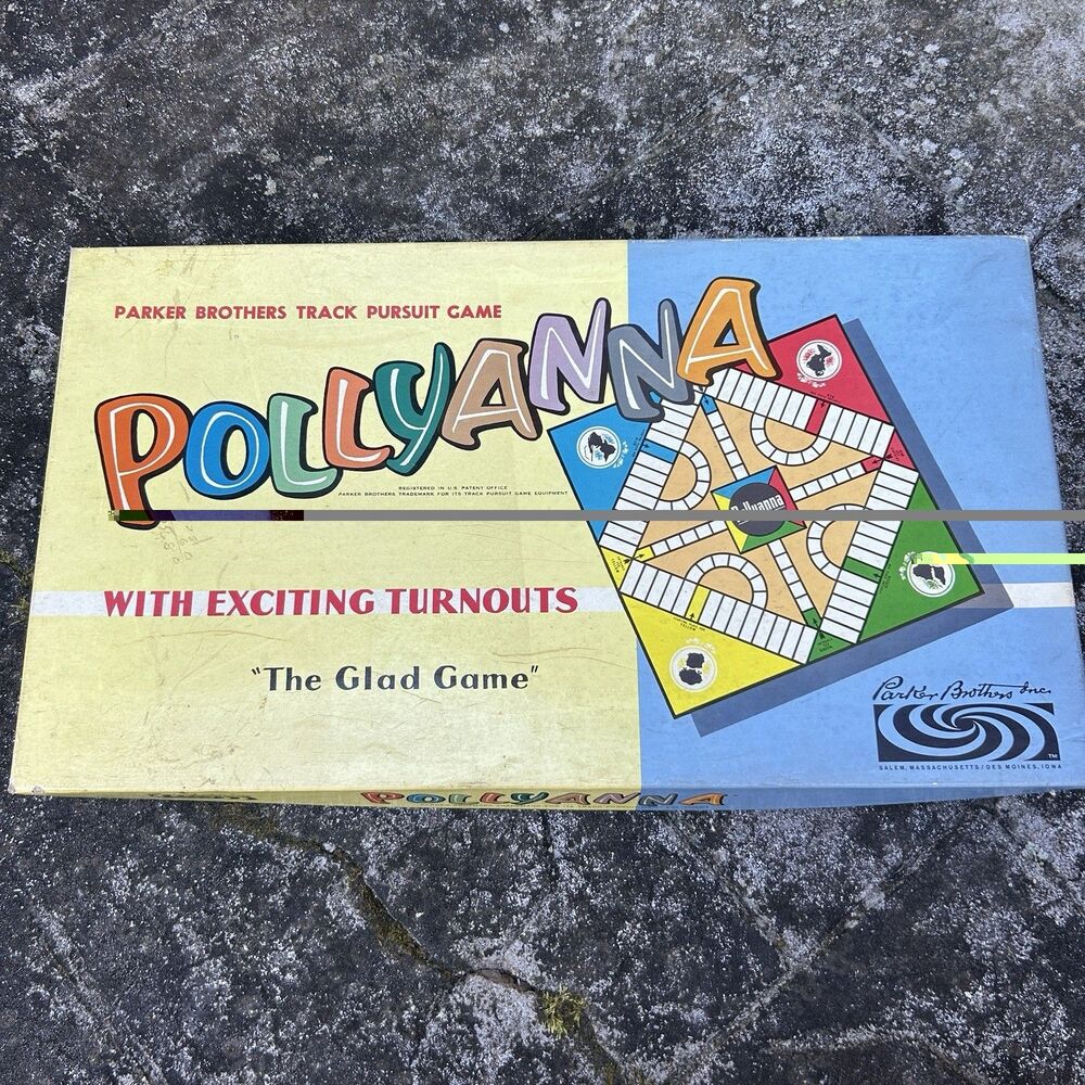VTG 1952 Pollyanna Board Game Parker Brothers Track Pursuit Complete Family Game